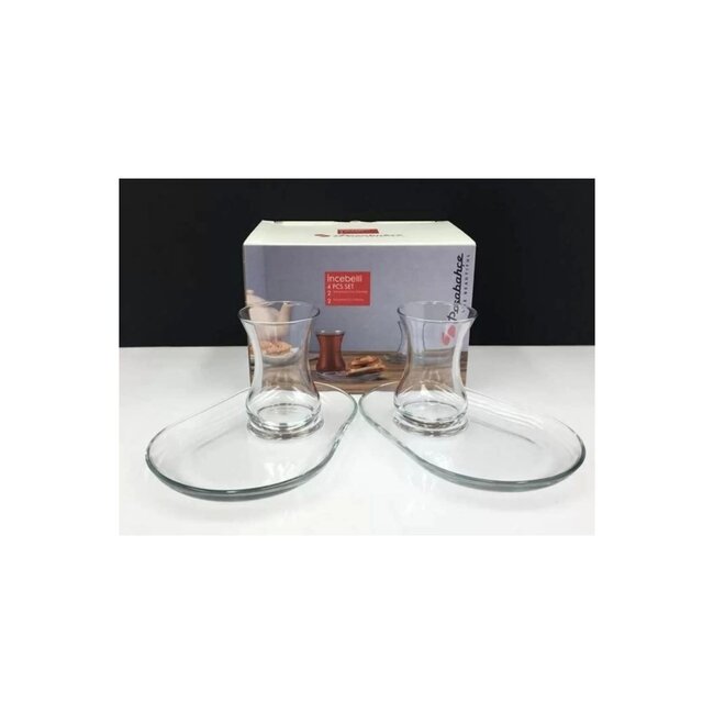 Pasabahce 4 Incebelli Theeglazen Set | 125ml