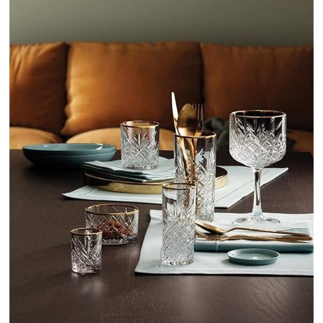 Pasabahce 4 Timeless Mini Glazen Gold | 62cc