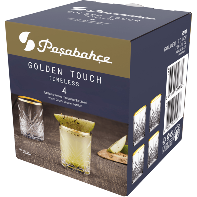 Pasabahce 4 Timeless Borrel Drinkglazen Goud | 62ml