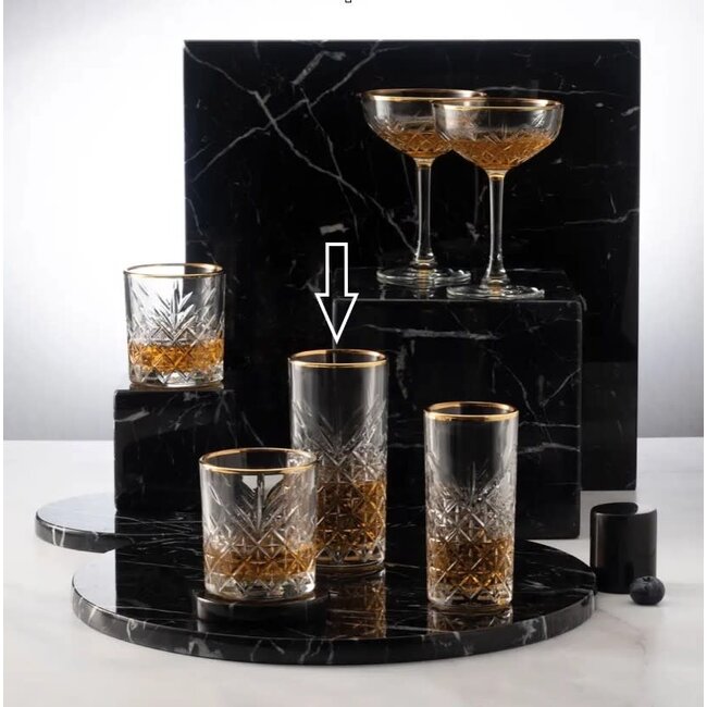 Pasabahce 4 Timeless Lang Drinkglazen Goud | 450ml