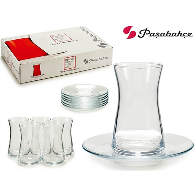 Pasabahce 12 Heybeli Theeglazen Set | 160ml