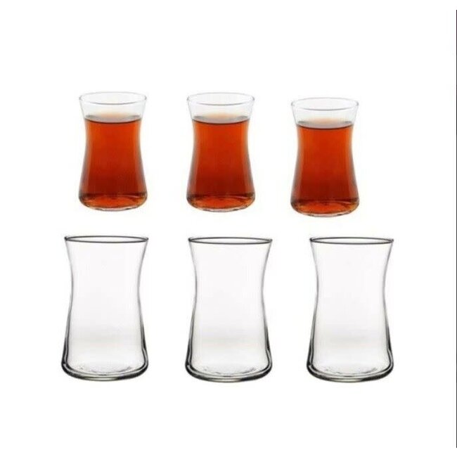 Pasabahce 6 Heybeli Tea Glasses | 160 ml