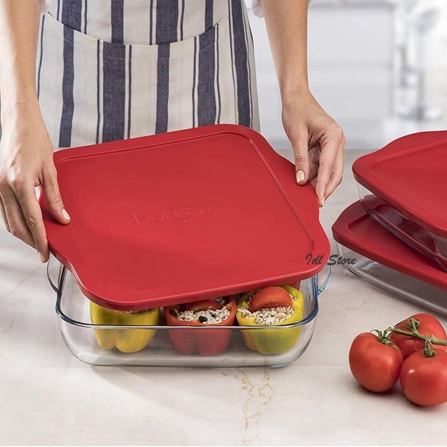 Pasabahce 1 Borcam Vierkant incl. Deksel | 1950cc