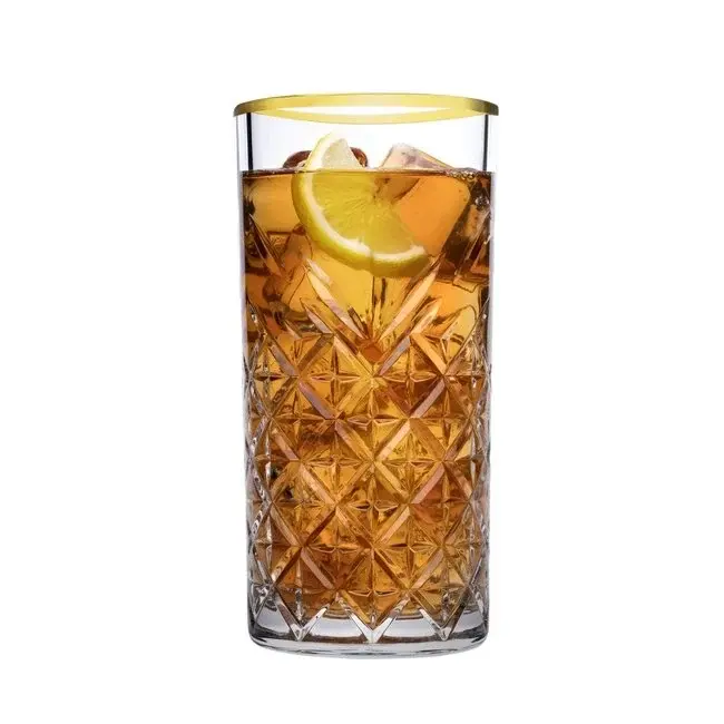 Pasabahce 4 Timeless Lang Drinkglazen Goud | 295ml