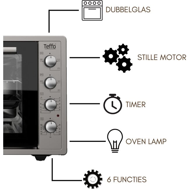 Teffo Oven XXL | 70 Liter Convection Oven