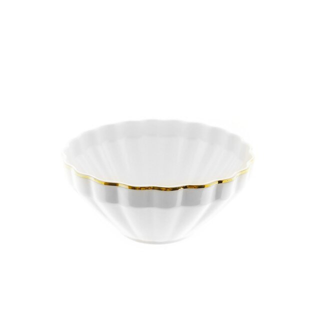 ALMINA 27 Flores Serviesset Wit-Goud | 6-persoons