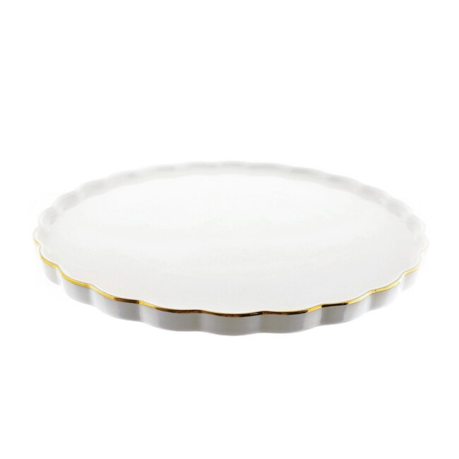 ALMINA 27 Flores Serviesset Wit-Goud | 6-persoons