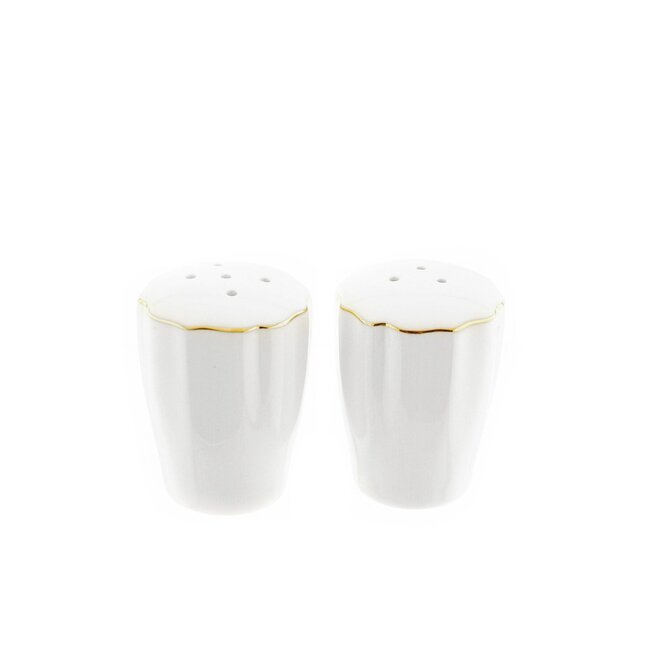 ALMINA 27 Flores Serviesset Wit-Goud | 6-persoons