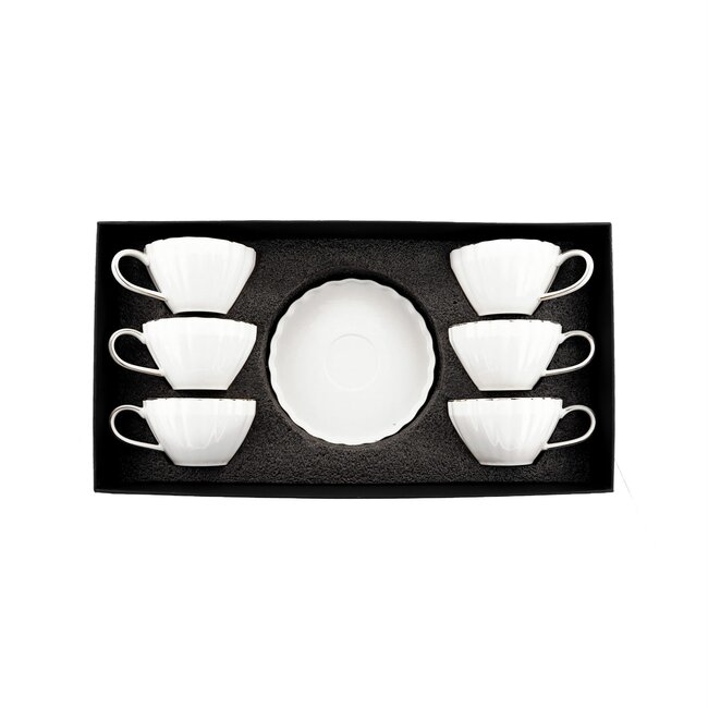 Almina 12 Flores Coffee Set | Wit Goud