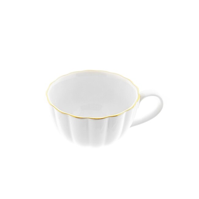 Almina 12 Daisy Coffee Set | White Gold