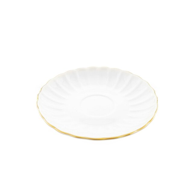 Almina 12 Daisy Coffee Set | White Gold