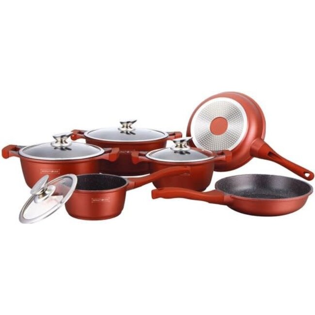Royalty Line® 10-Piece Cookware Set | Burgundy