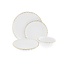 Almina 24 Daisy Dinner Set | Wit Goud