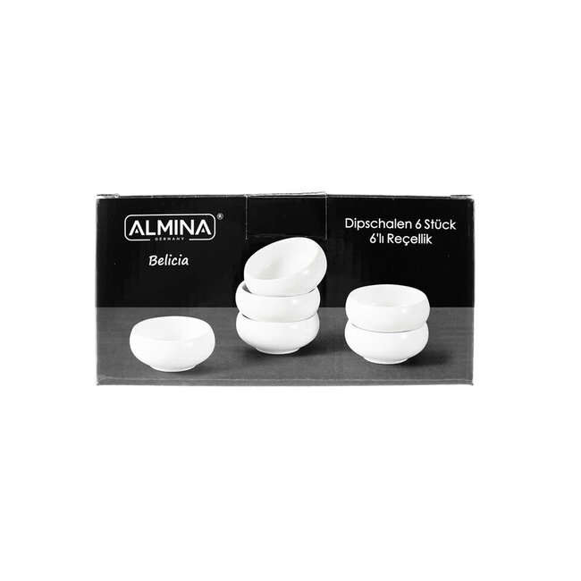 Belicia 6-delige Porseleinen Dipschaaltjes | 9cm