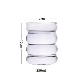 ALMINA 2 Clara Wave-Style Drinkglazen | 350 ml
