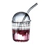 ALMINA Vivien Glass Tumbler with Lid & Straw | 500 ml