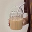 ALMINA Vivien Glass Tumbler with Lid & Straw | 500 ml