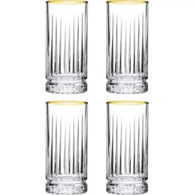 Pasabahce 4 Elysia Long Drinkglazen Goud | 365ml