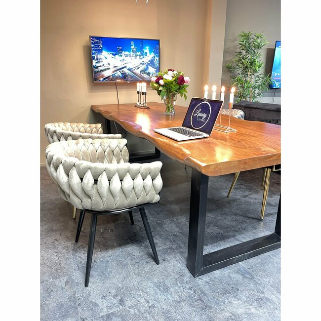 Eva Chair Gold Frame + Black