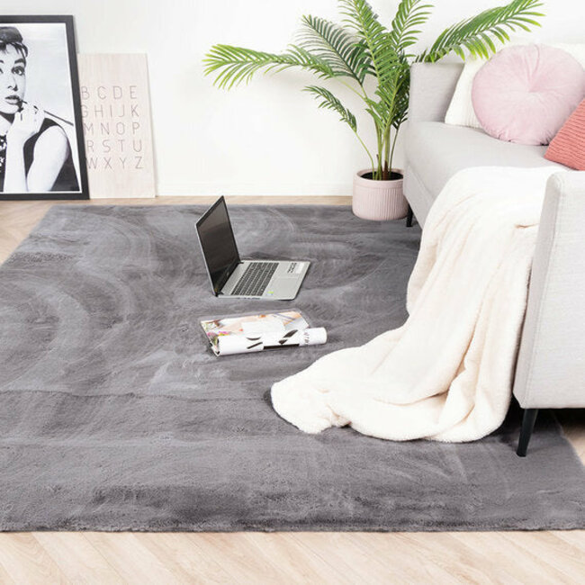 Fluffy Carpet Dark Grey | 80x150