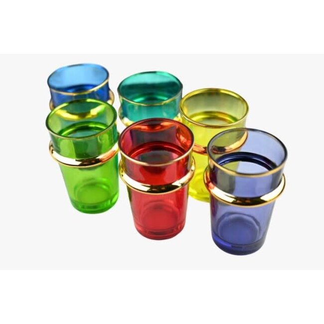 Bavary 12 Thee Glazen Fez - Mix Kleuren | 175cc