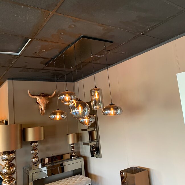 Ava Pendant Lamp Smoke 7-Bol Mix