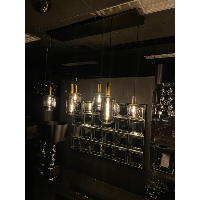 Pendant Lamp Lily Smoke Gold 6-Light