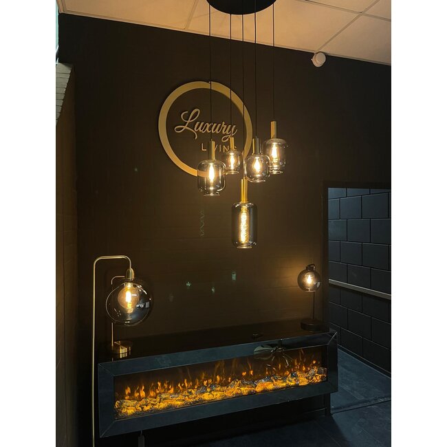 Pendant Lamp Lily  Smoke Gold  5-Light