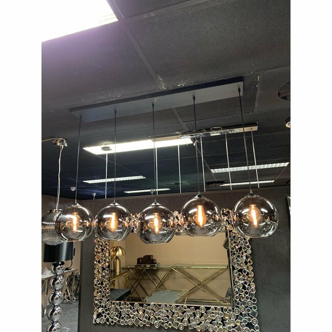Pendant Lamp Smoke 5-Bol Long