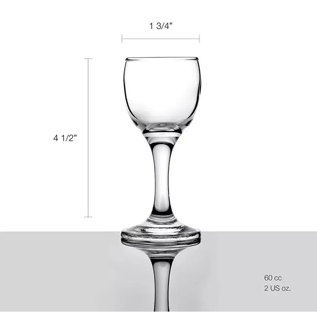 Pasabahce 6 Bistro Mini Glazen | 60ml