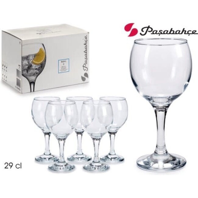Pasabahce 6 Bistro Wijnglazen | 290cc