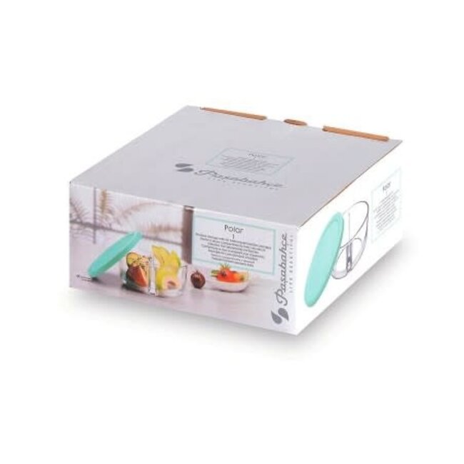 Pasabahce 1 Polar Voorraad Glas | Turkoois Deksel | 785cc