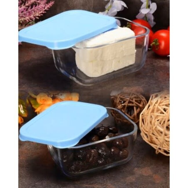 Pasabahce 2 Snowbox | Blue Lid | 420cc