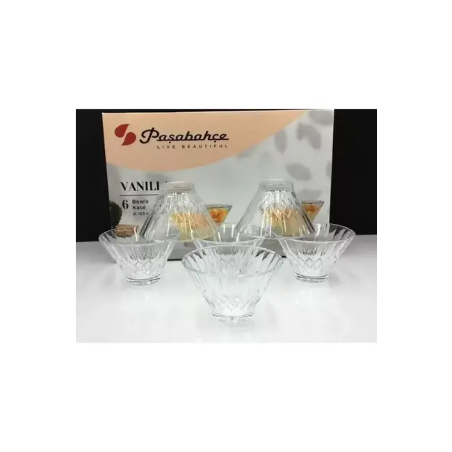 Pasabahce 6 Vanilla Glazen Kommetjes | 103mm