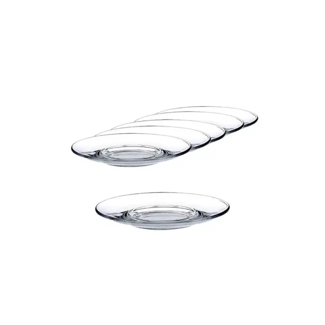 Pasabahce 6 Heybeli Glass Tea Coasters | 126mm