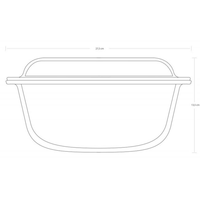 Pasabahce 1 Borcam Glass Baking Dish with Lid | 3150cc