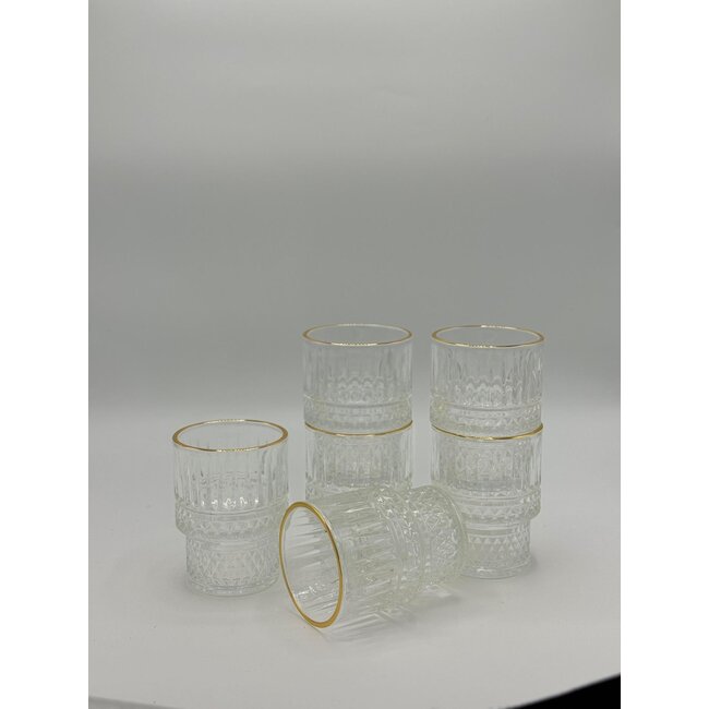 Sunay 6 Elysia Drink Glasses Gold | 190ml