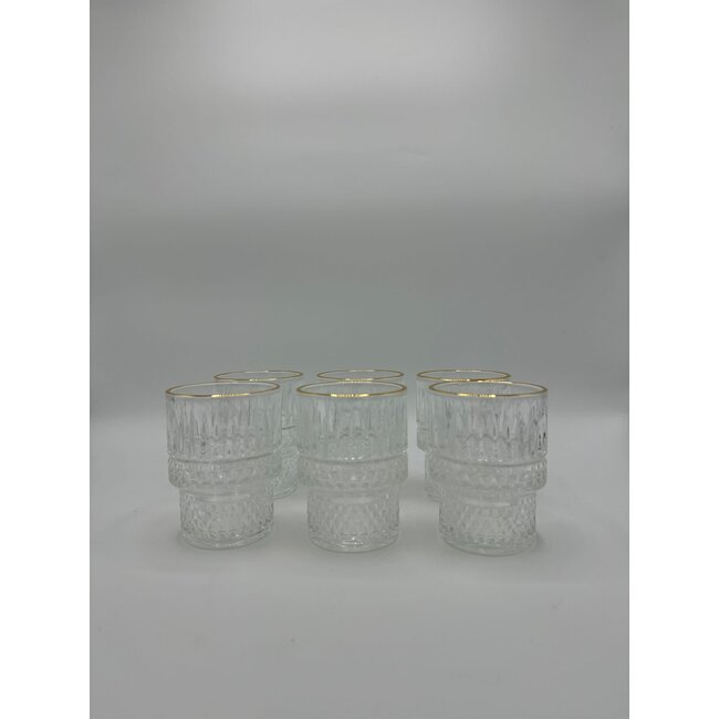 Sunay 6 Elysia Drink Glasses Gold | 190ml