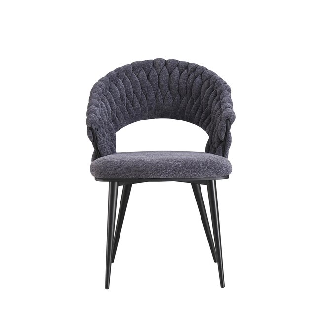 Geldern Wave Dining Chair Woven | Anthracite