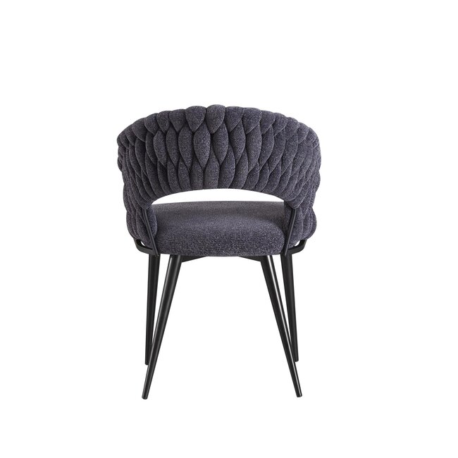 Geldern Wave Dining Chair Woven | Anthracite