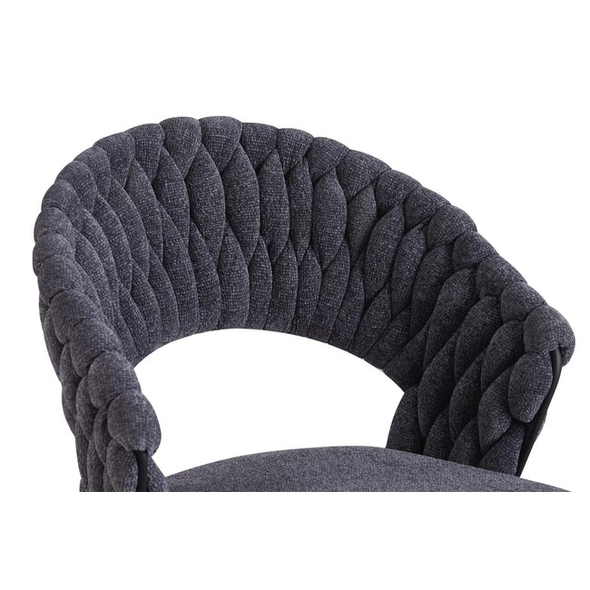 Geldern Wave Dining Chair Woven | Anthracite