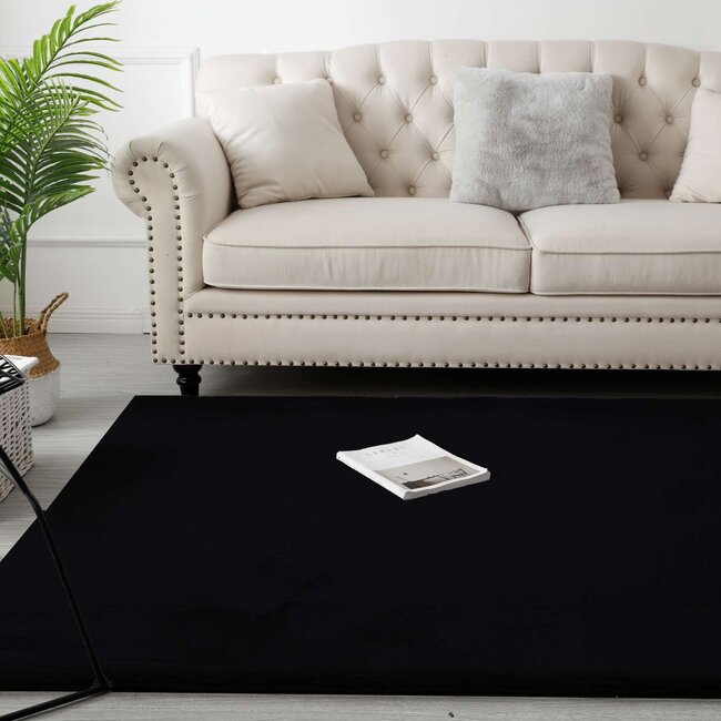 Fluffy Carpet Black | 80x300
