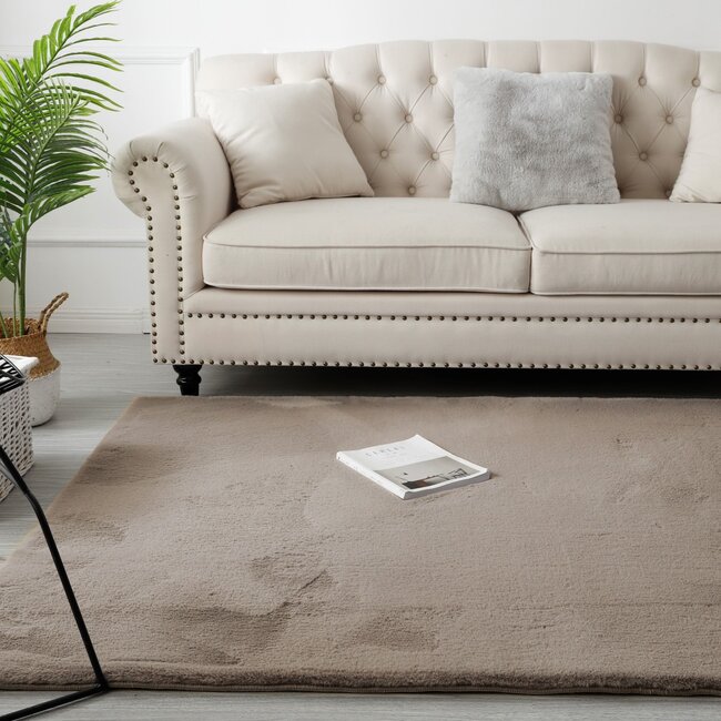 Fluffy Carpet Taupe | 160x230