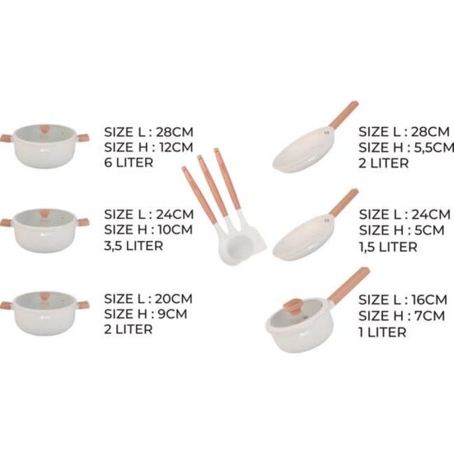 Hakal® 13-Piece Cookware Set | Beige