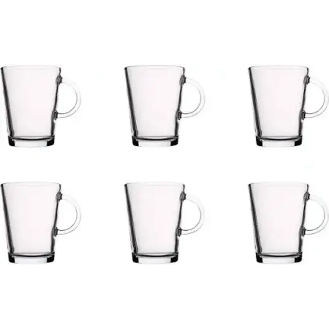 Pasabahce Tribeca Coffee and Tea Glass Set | 6-Piece | 290 ml