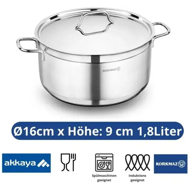 Korkmaz Alfa Cookware Set | 9-Piece