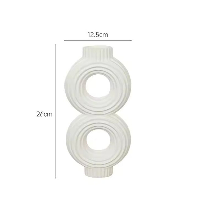 Favori Japandi Ceramic Vase White | 12x26 cm