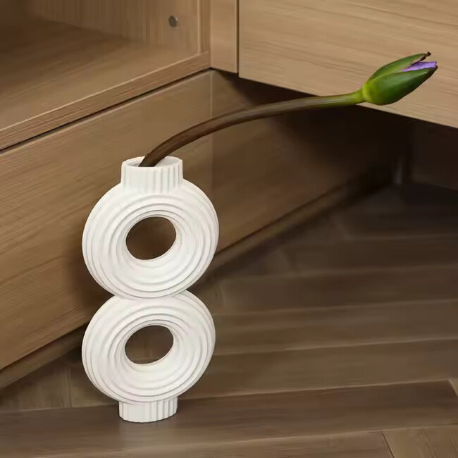 Favori Japandi Ceramic Vase White | 12x26 cm