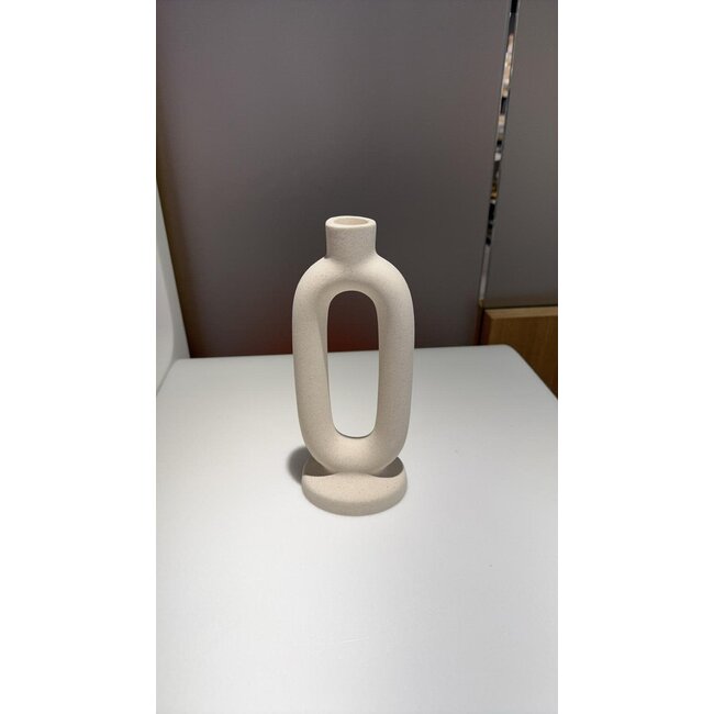 Favori Japandi Ceramic Candle Holder | 9x23 cm