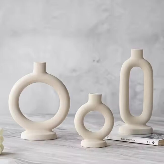 Favori Japandi Ceramic Candle Holder | S 10x13 cm